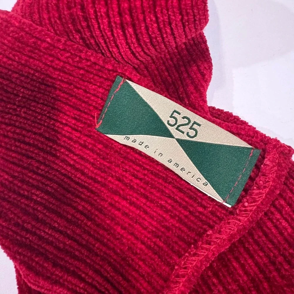 Reb Ribbed Knit Velour Scarf Made in USA 90s